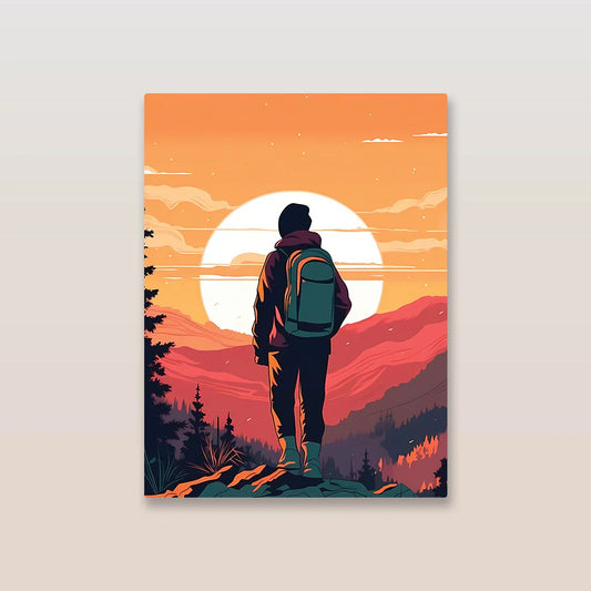 Backpacker Art Poster