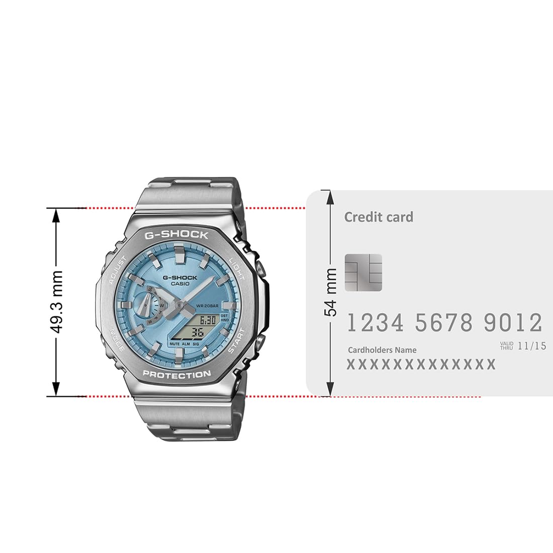 Casio G-Shock GM-2110D-2ADR Analog-Digital Blue Dial Men (G1613)
