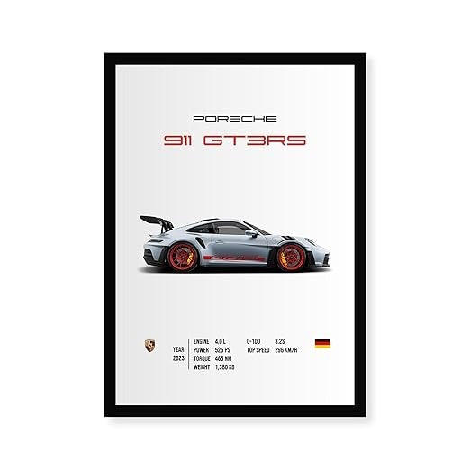 Porsche GT3RS Wall Poster Frames