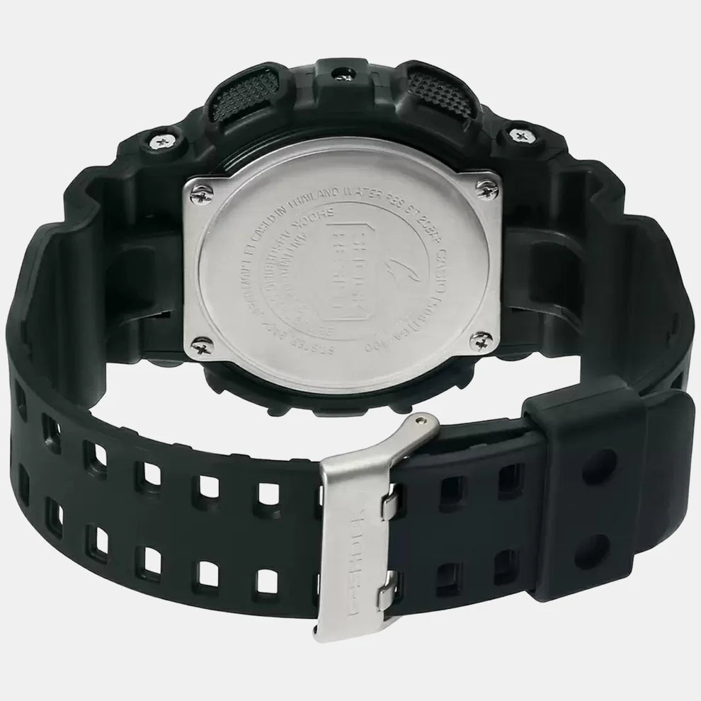 Men G-Shock GA-100-1A1HDR Black Analog-Digital Dial Black Resin Strap Watch G270