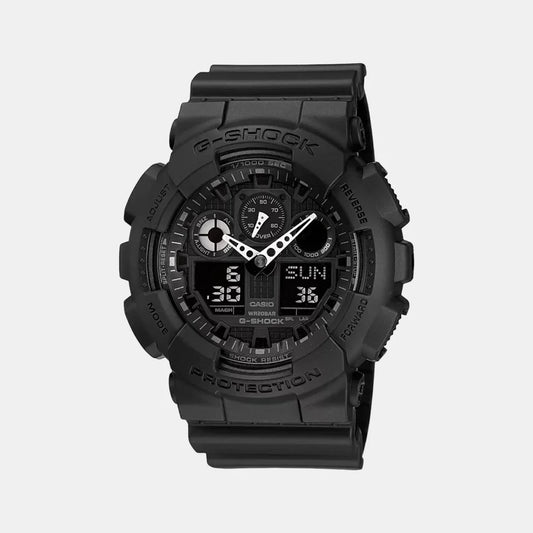 Men G-Shock GA-100-1A1HDR Black Analog-Digital Dial Black Resin Strap Watch G270